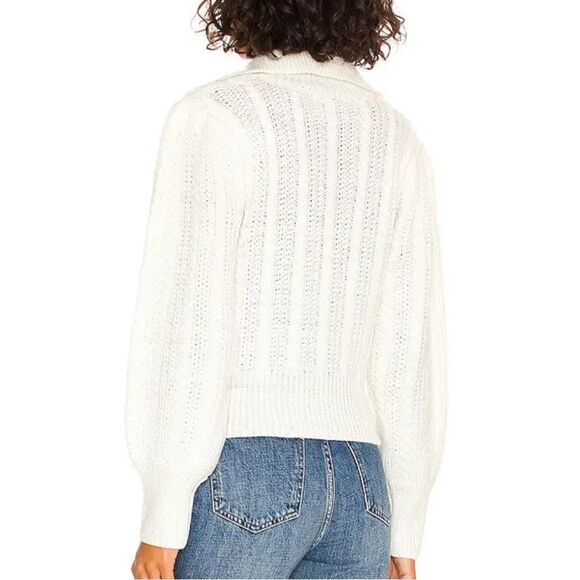 Revolve x 1. State Cream Crew Neck Cable Knit Sweater Small - Picture 2 of 8